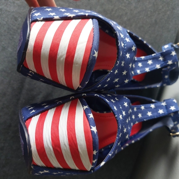 Alba American Flag Stiletto heels Size 6.5 - Picture 8 of 9